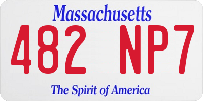 MA license plate 482NP7