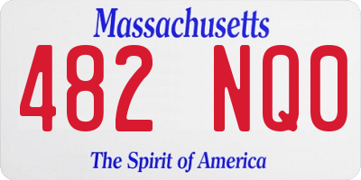 MA license plate 482NQ0