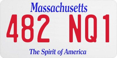 MA license plate 482NQ1