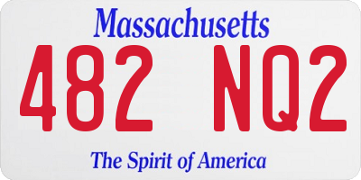 MA license plate 482NQ2