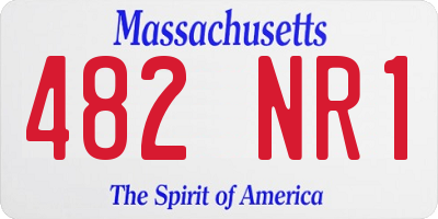 MA license plate 482NR1