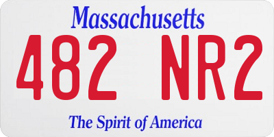 MA license plate 482NR2