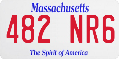 MA license plate 482NR6
