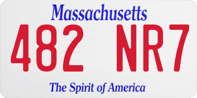 MA license plate 482NR7