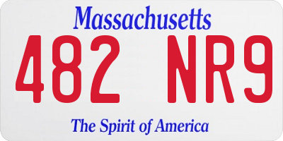 MA license plate 482NR9