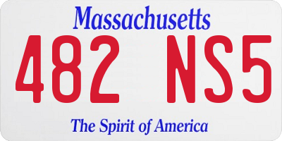 MA license plate 482NS5