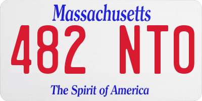 MA license plate 482NT0