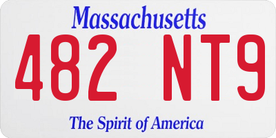 MA license plate 482NT9