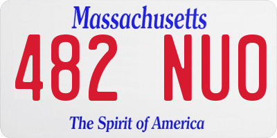 MA license plate 482NU0