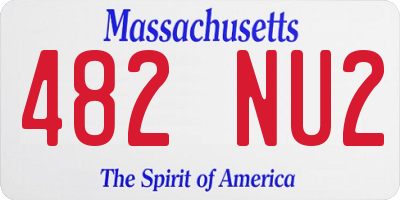 MA license plate 482NU2