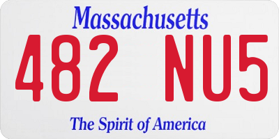 MA license plate 482NU5