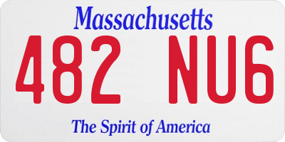 MA license plate 482NU6