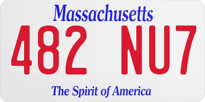 MA license plate 482NU7
