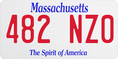 MA license plate 482NZ0