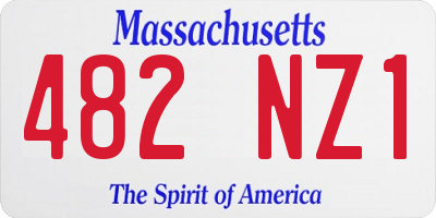 MA license plate 482NZ1
