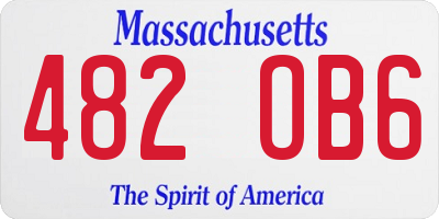 MA license plate 482OB6