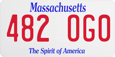 MA license plate 482OG0