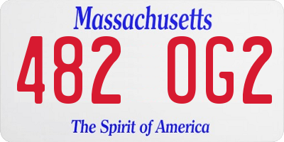 MA license plate 482OG2