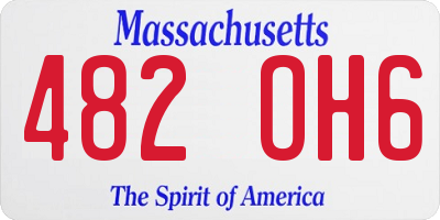 MA license plate 482OH6