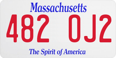 MA license plate 482OJ2