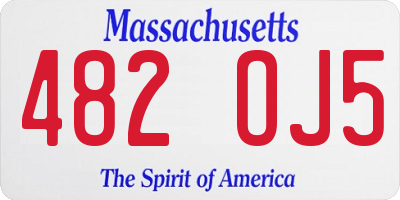 MA license plate 482OJ5