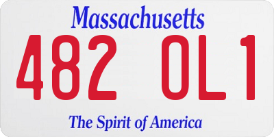 MA license plate 482OL1