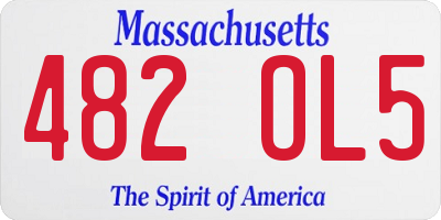MA license plate 482OL5