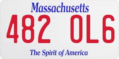 MA license plate 482OL6