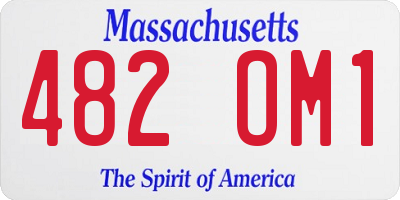 MA license plate 482OM1