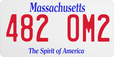 MA license plate 482OM2