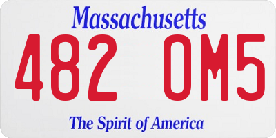 MA license plate 482OM5