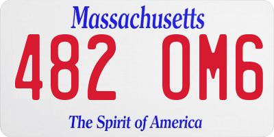 MA license plate 482OM6