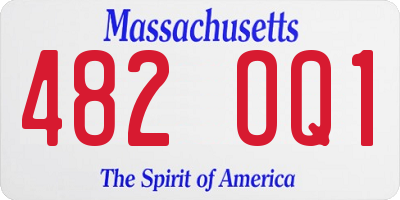 MA license plate 482OQ1