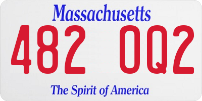 MA license plate 482OQ2