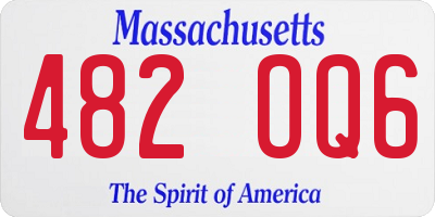 MA license plate 482OQ6