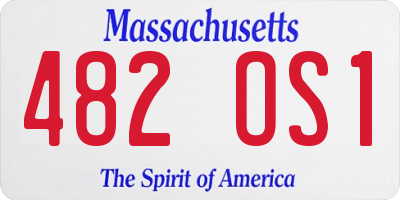 MA license plate 482OS1