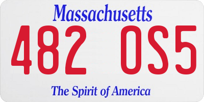 MA license plate 482OS5
