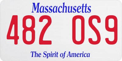MA license plate 482OS9