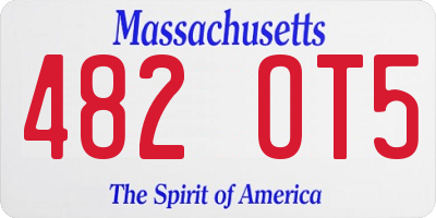 MA license plate 482OT5