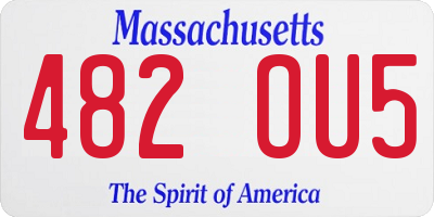 MA license plate 482OU5