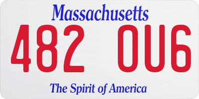 MA license plate 482OU6