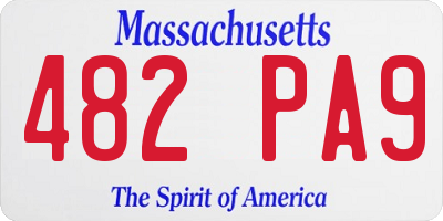 MA license plate 482PA9