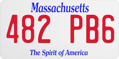 MA license plate 482PB6