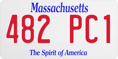 MA license plate 482PC1