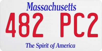 MA license plate 482PC2