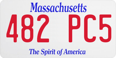 MA license plate 482PC5