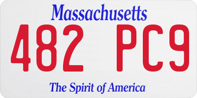 MA license plate 482PC9