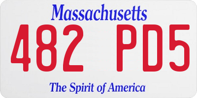 MA license plate 482PD5