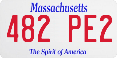 MA license plate 482PE2