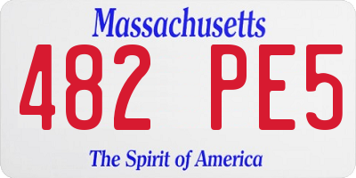 MA license plate 482PE5